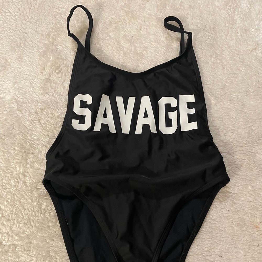 Black backless bikini